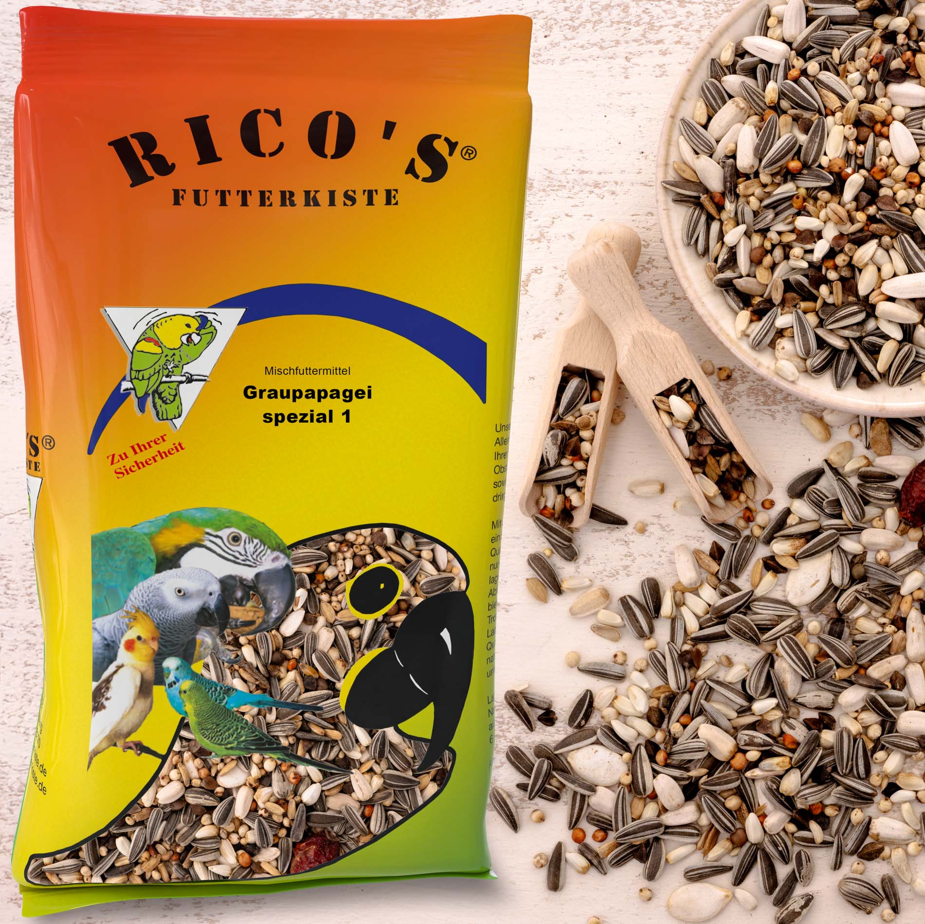 rico-s-futterkiste-graupapagei-spezial-1-papageienfutter-1-kg-naturbelassen image 2