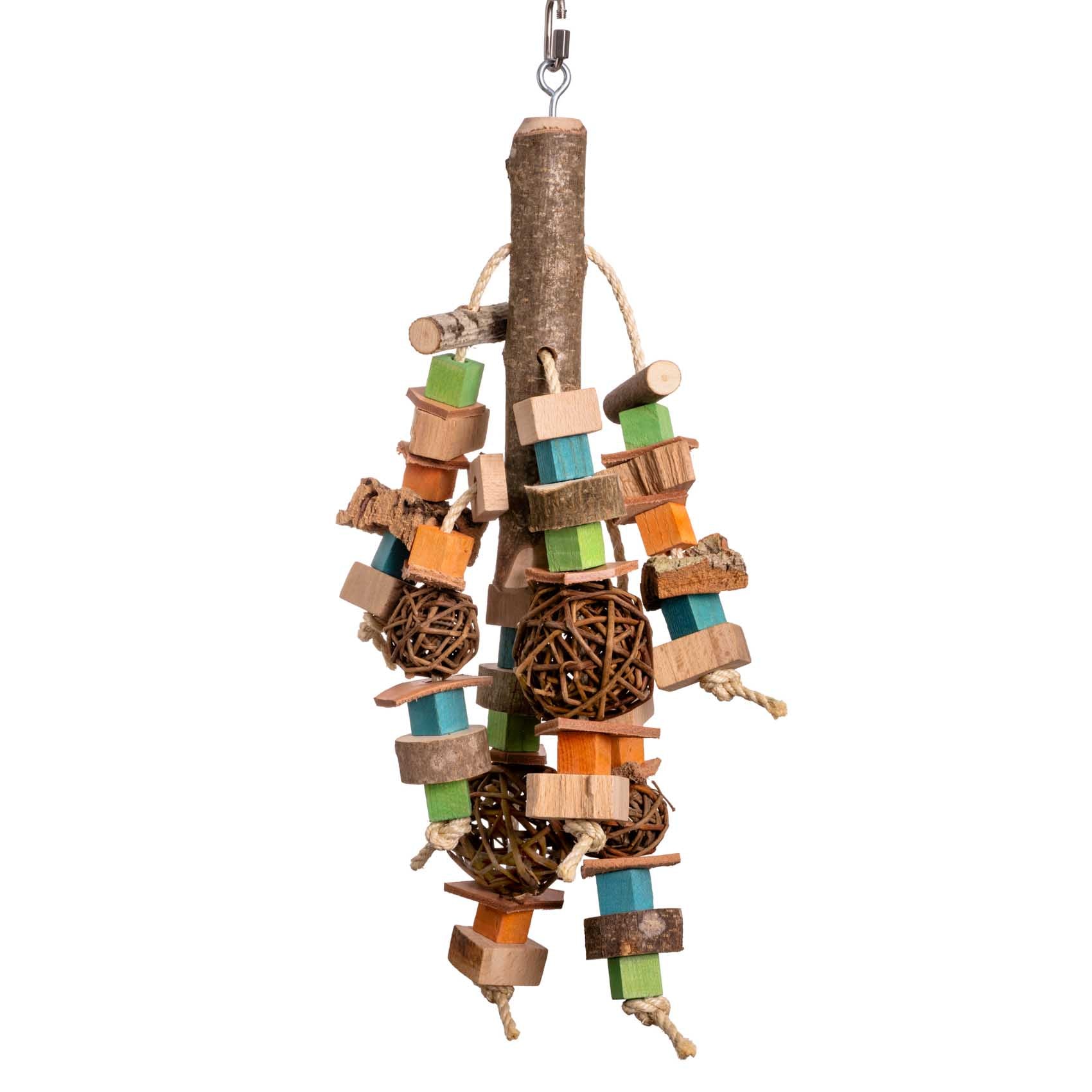 mg-zoo-happy-ball-papageienspielzeug-holz-sisal-50-cm image 1