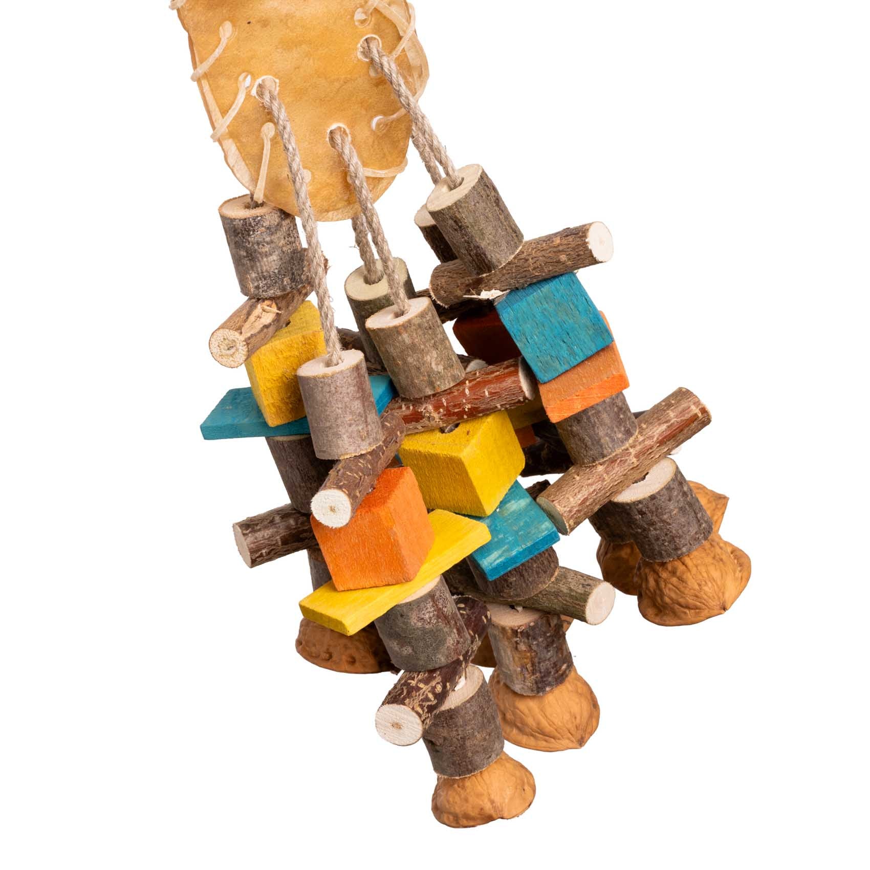 rico-s-futterkiste-kauschuh-knabberholz-papageienspielzeug-38cm image 2