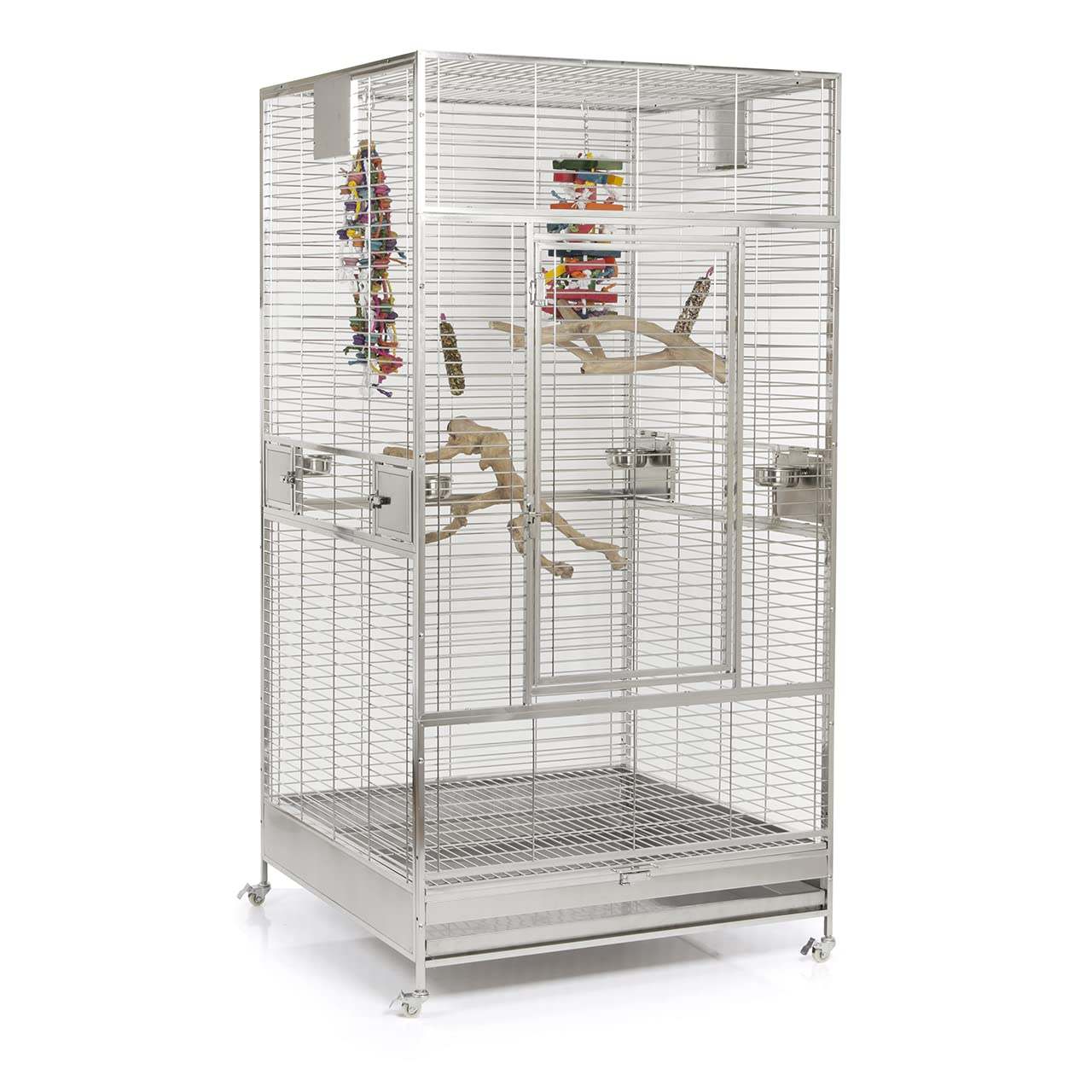 montana-cages-arkansas-i-papageienk-fig-edelstahl-100x100x200-cm image 1