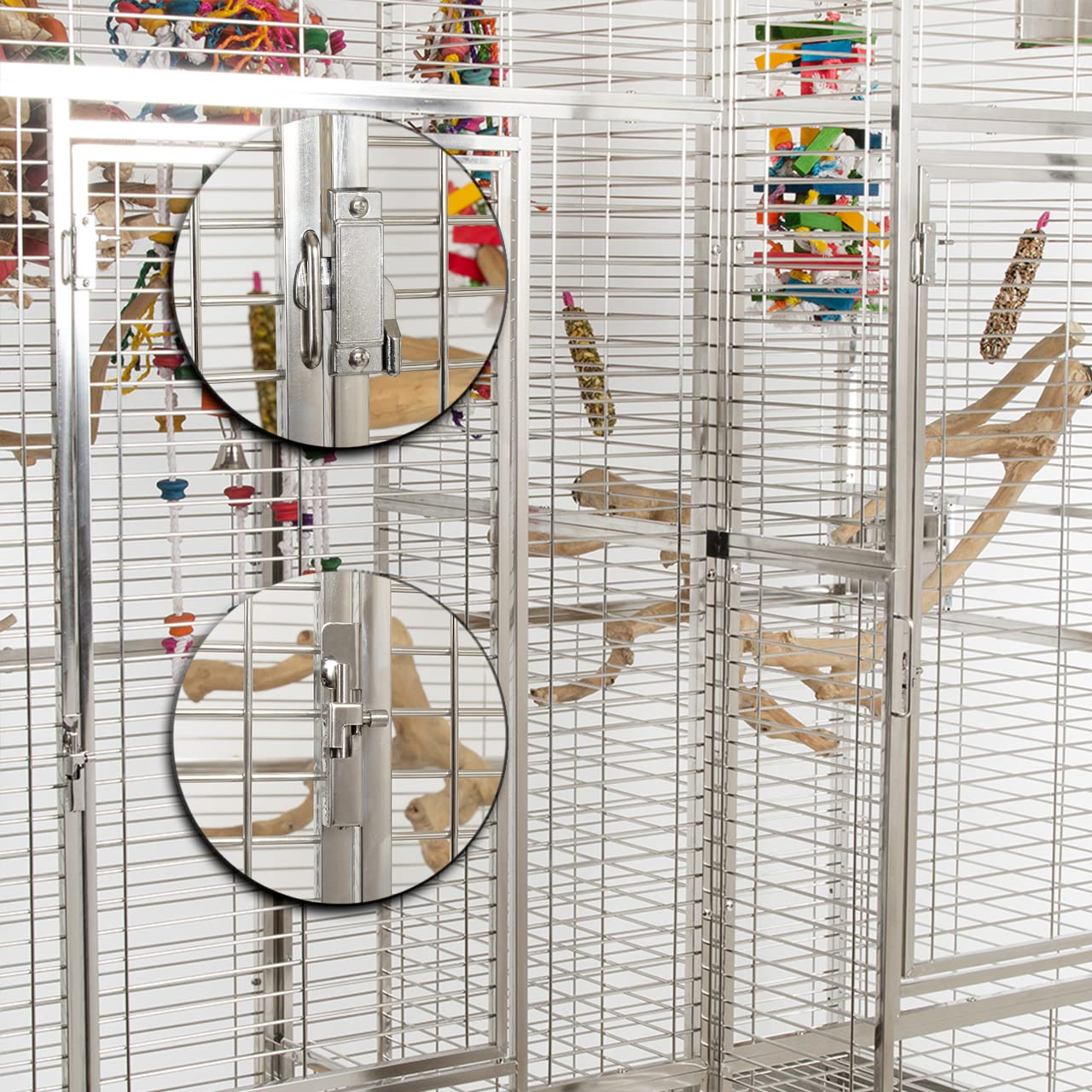 montana-cages-arkansas-ii-papageienvoliere-edelstahl-trennwand image 4
