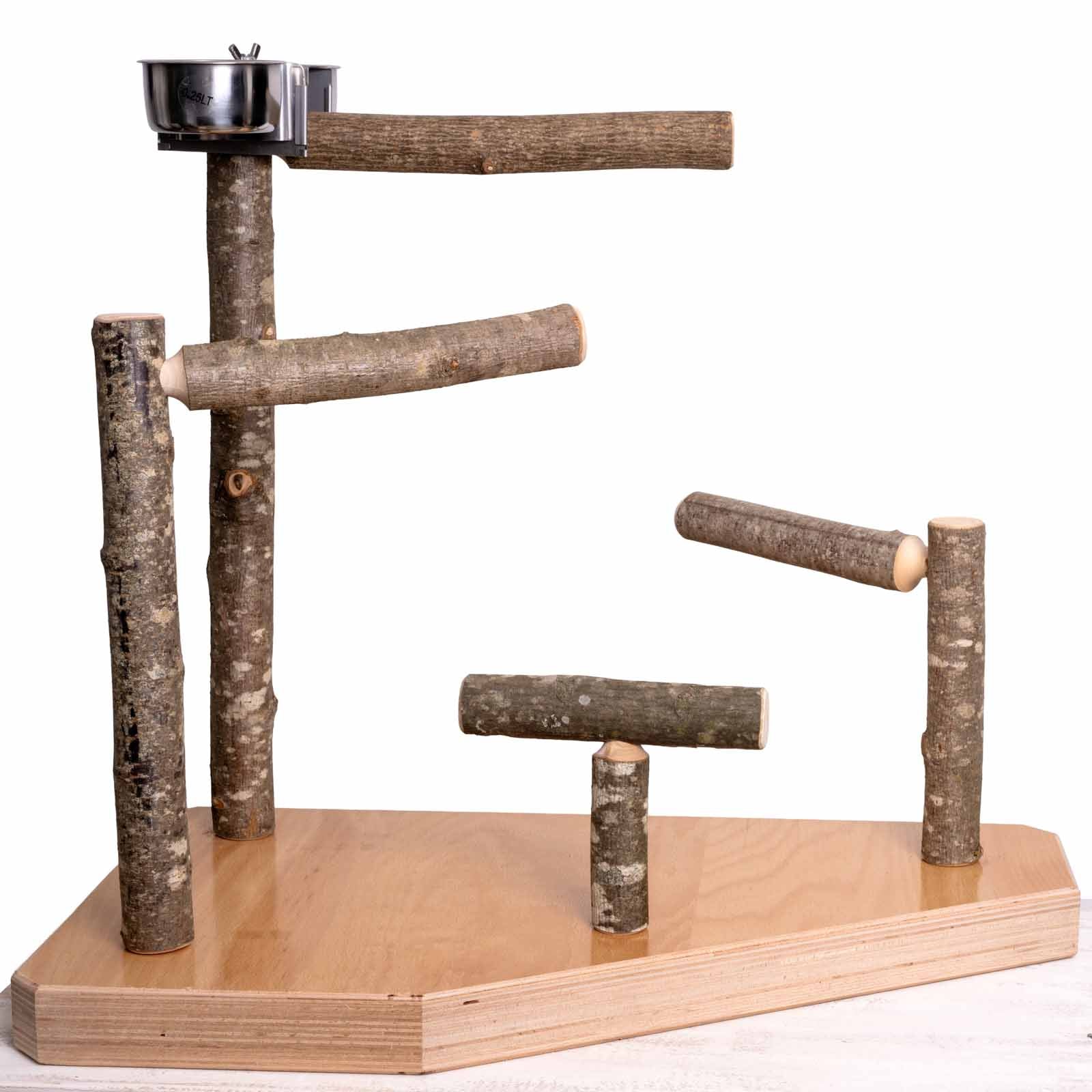 rico-s-futterkiste-freisitz-vario-papageien-freisitz-holz-mit-n-pfen image 1