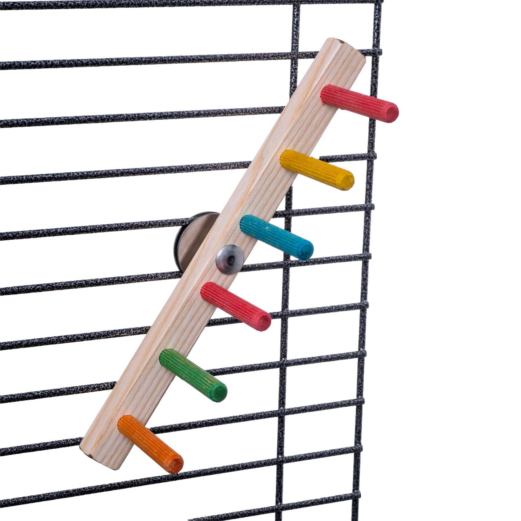 rico-s-wellensittich-leiter-treppe-kletterspielzeug-25-cm-bunt image 2