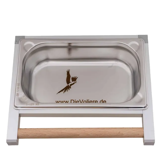 rico-s-futterkiste-edelstahlwanne-klein-28x23-5-cm-wandmontage image 1