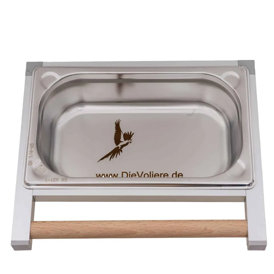rico-s-futterkiste-edelstahlwanne-klein-28x23-5-cm-wandmontage image 1