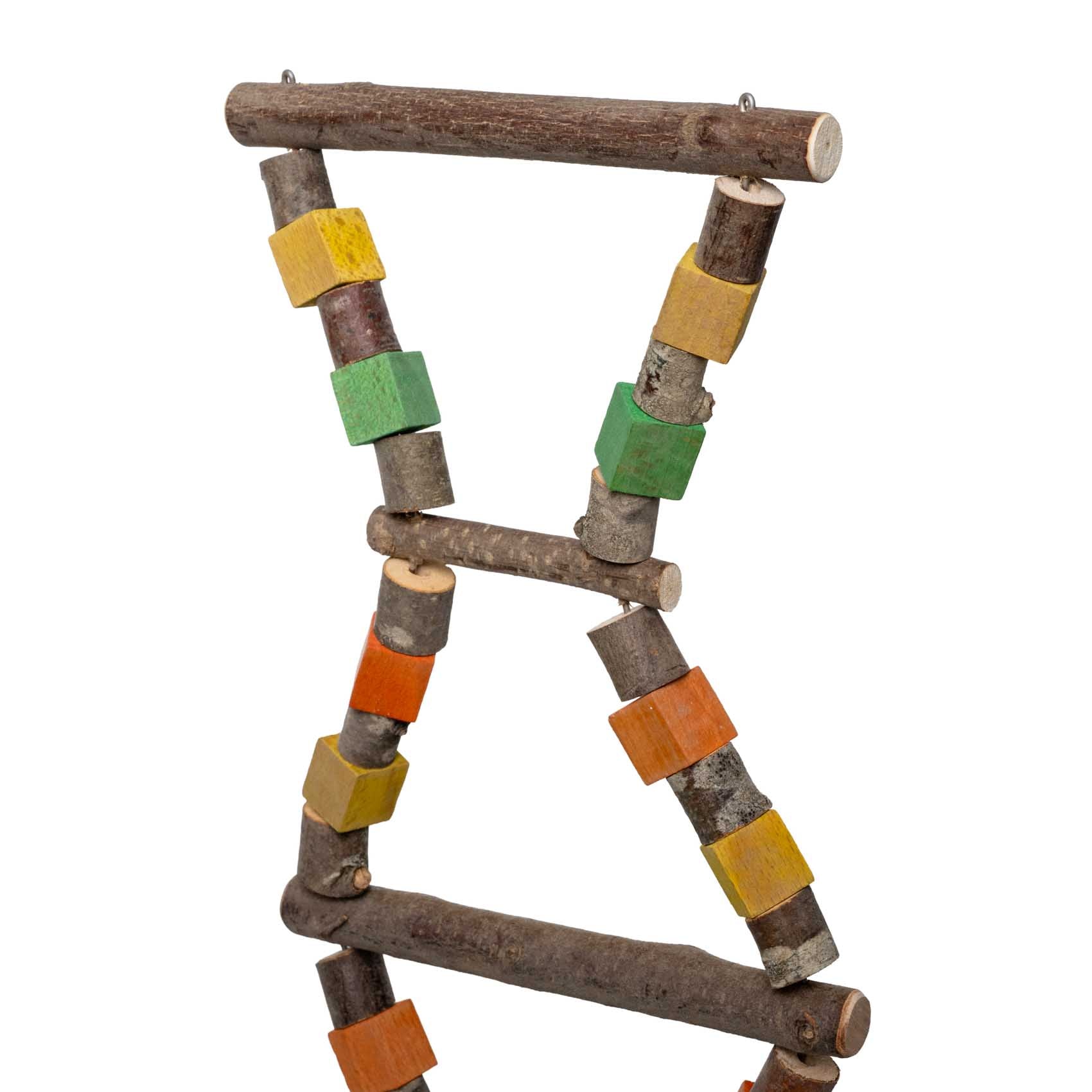 rico-s-futterkiste-trapez-schaukel-leiter-sittichspielzeug-40cm image 2