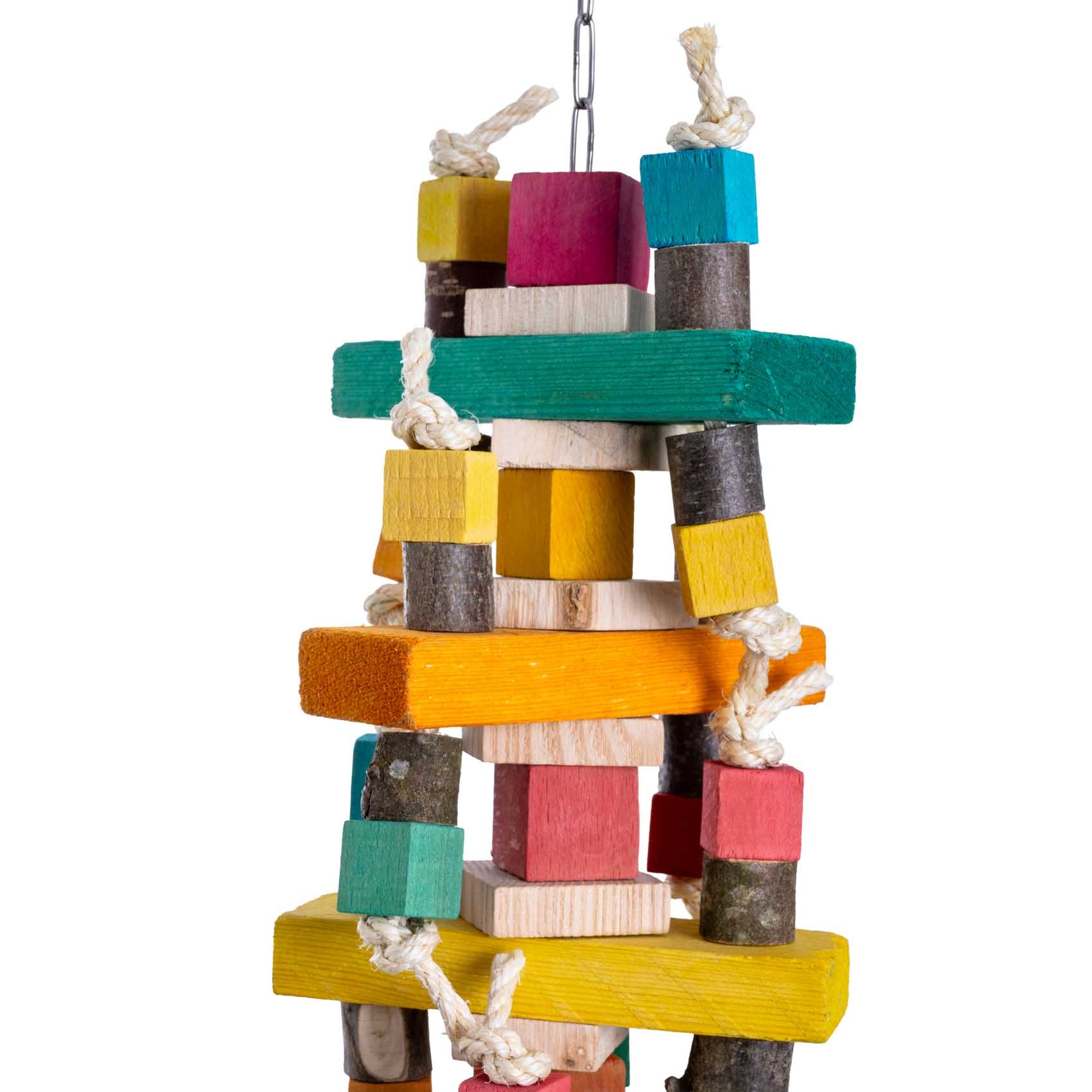 rico-s-futterkiste-lattenturm-papageienspielzeug-55-cm-holz-sisal image 3