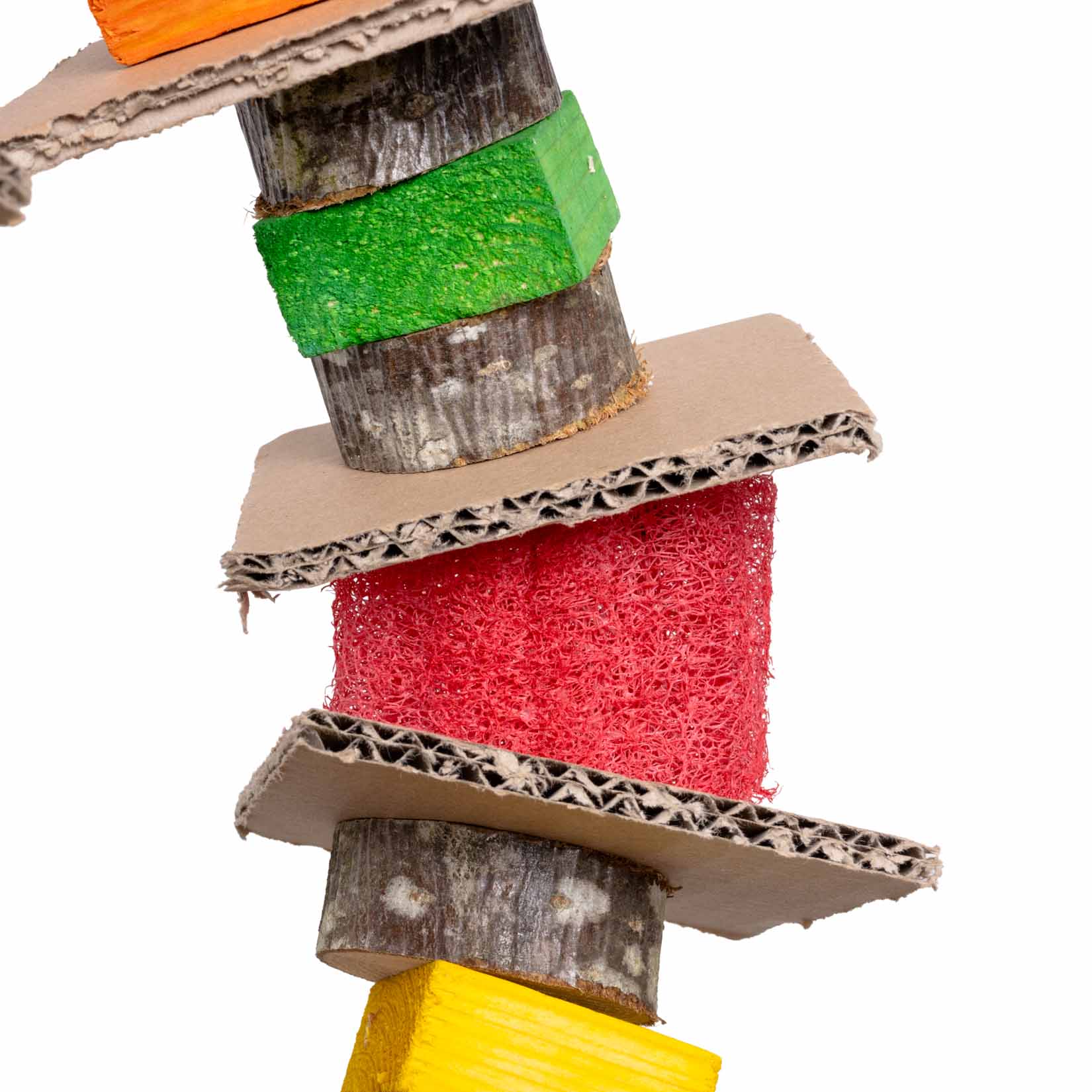 rico-s-futterkiste-schredder-ring-papageienspielzeug-luffa-pappe image 3