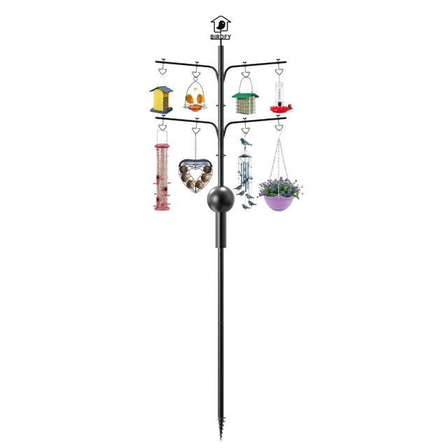 birdfy-pole-vogelfutterstation-stange-8-haken-eichh-rnchenschutz image 1