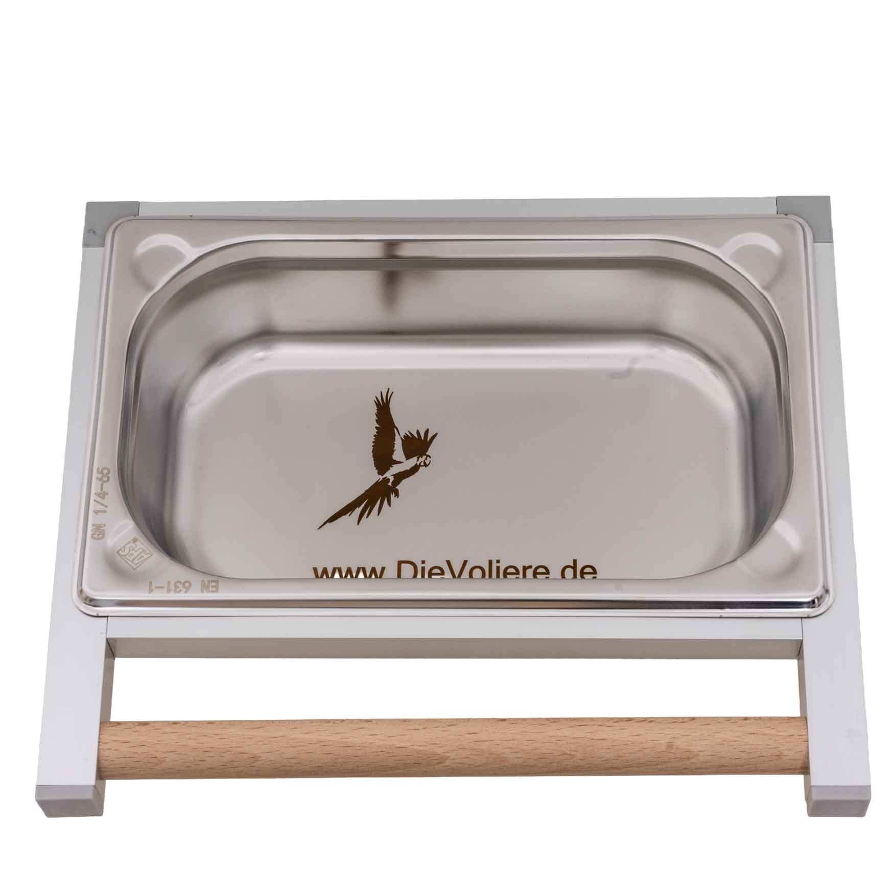 rico-s-futterkiste-edelstahlwanne-klein-28x23-5-cm-wandmontage image 1