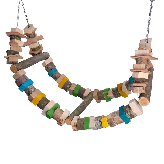 rico-s-futterkiste-schaukel-welle-papageienspielzeug-60-cm-holz image 1