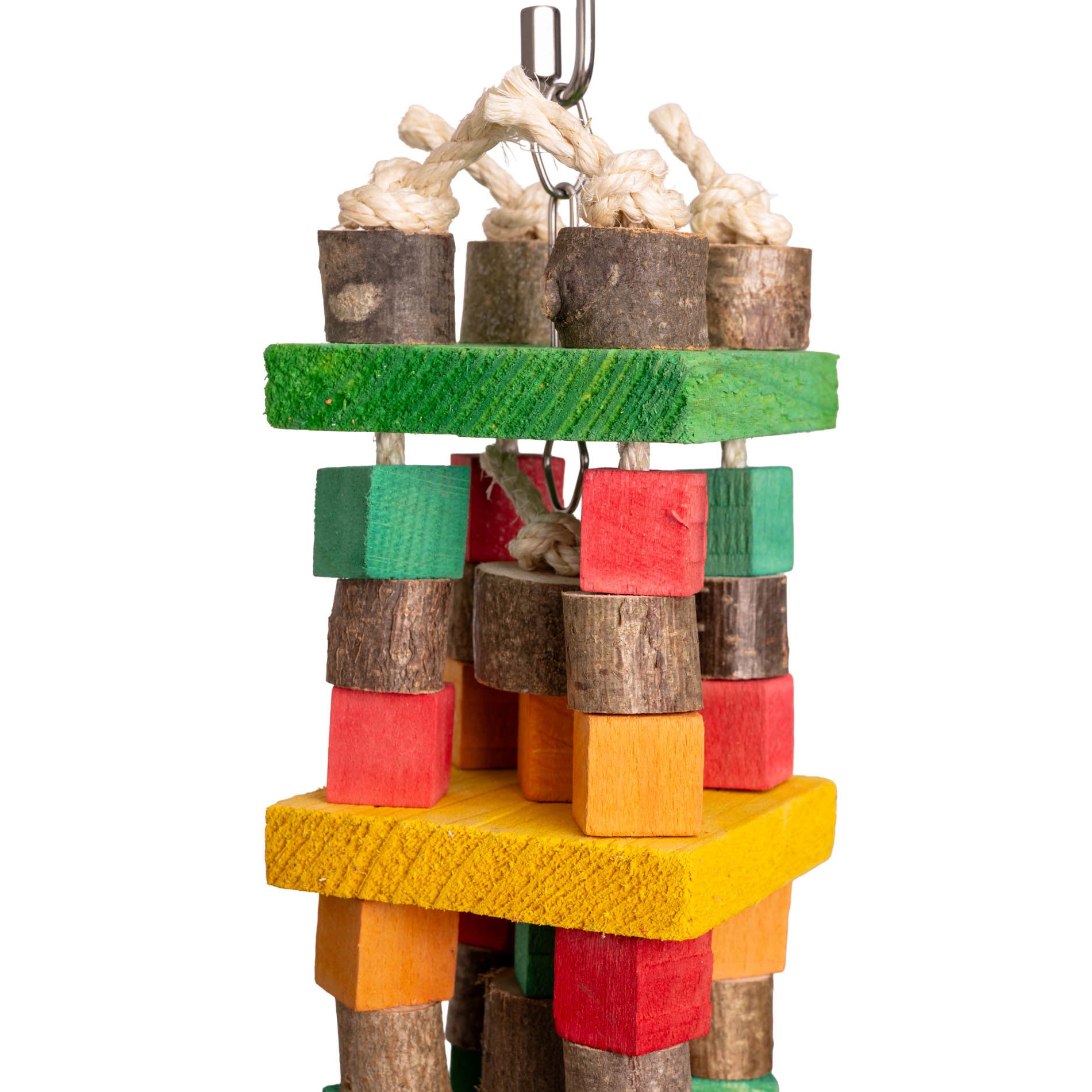 rico-s-futterkiste-schredder-turm-papageienspielzeug-holz-30-cm image 2
