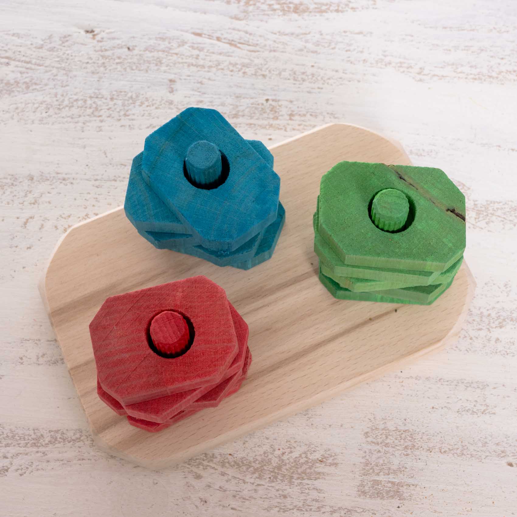 rico-s-futterkiste-stapelbrettchen-intelligenzspielzeug-15-holzkl-tzchen image 2