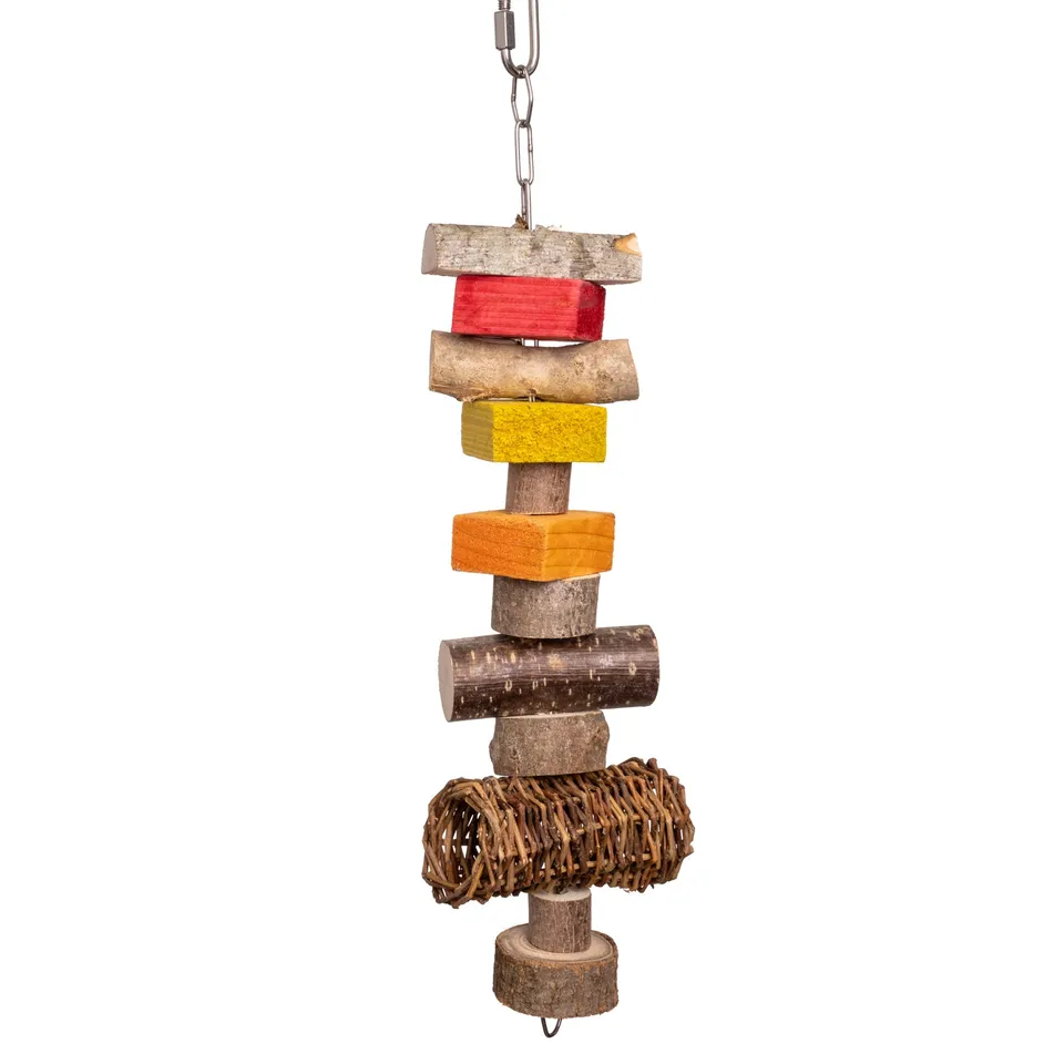 rico-s-futterkiste-spielkette-weidenrolle-papageienspielzeug-40-cm image 1
