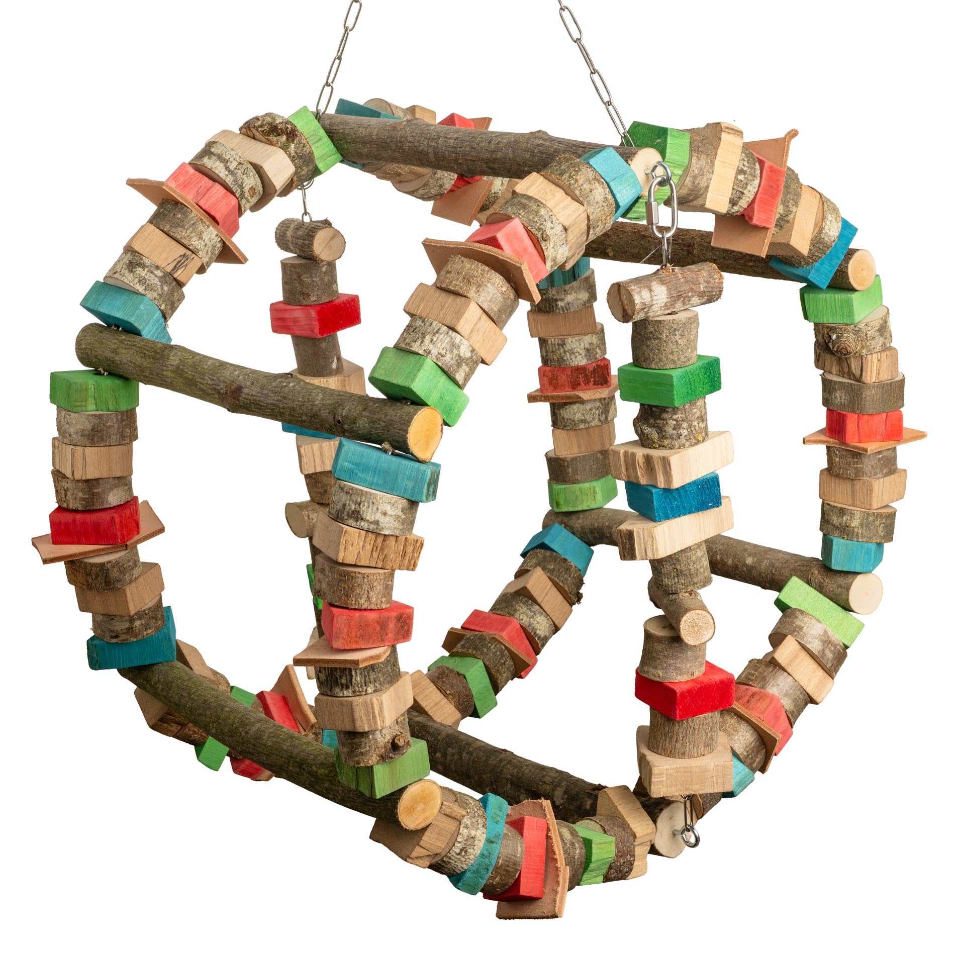rico-s-futterkiste-riesenrad-xl-papageienspielzeug-holz-50-cm image 3