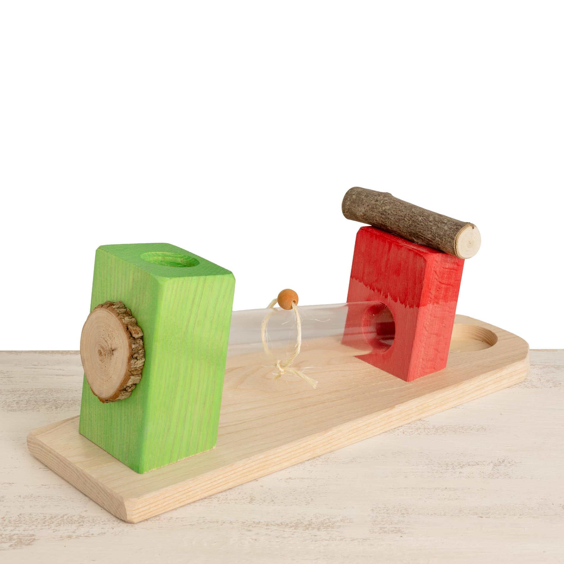 rico-s-futterkiste-kugelbahn-intelligenzspielzeug-papagei-holz image 2