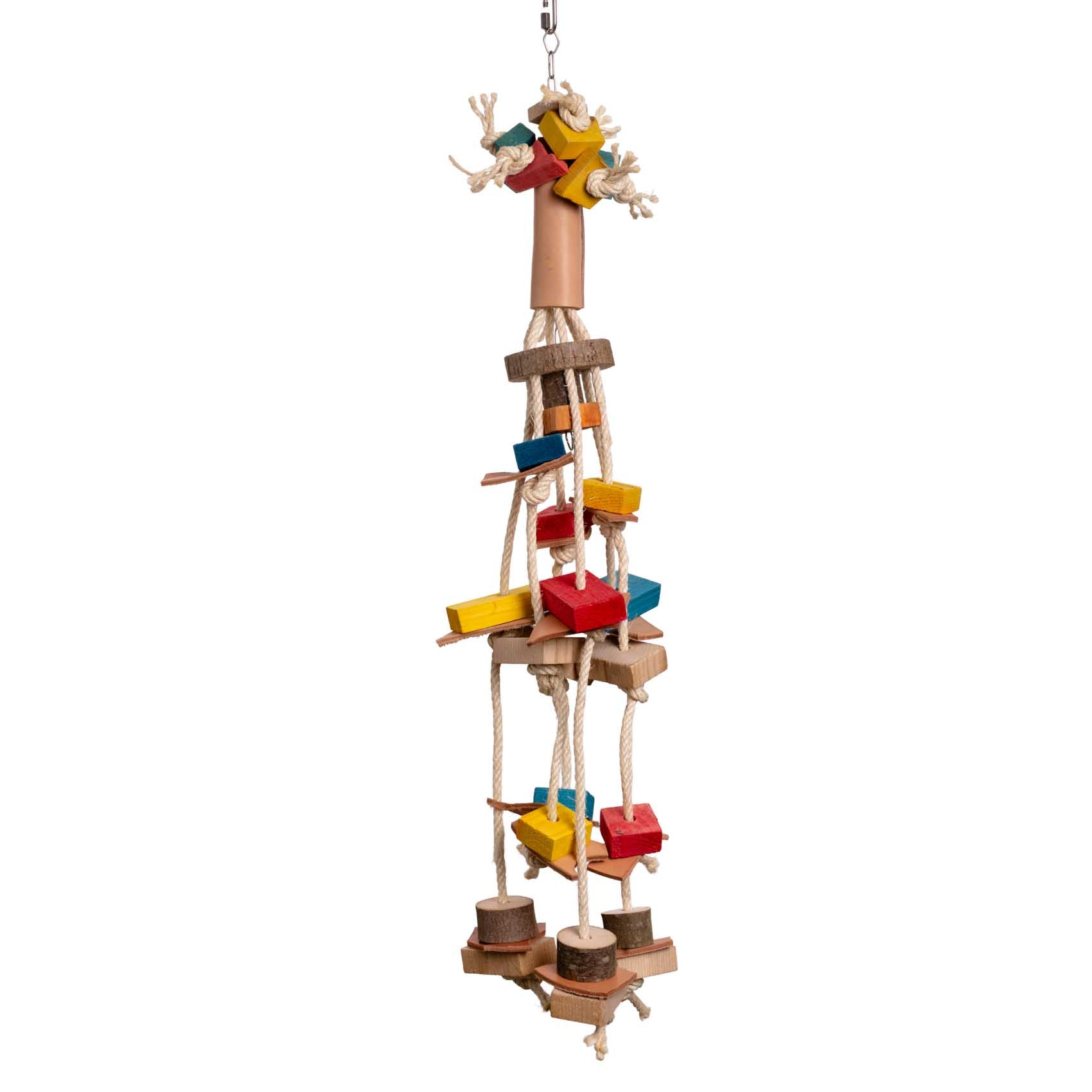 rico-s-futterkiste-lederrolle-papageienspielzeug-leder-sisal-85-cm image 1