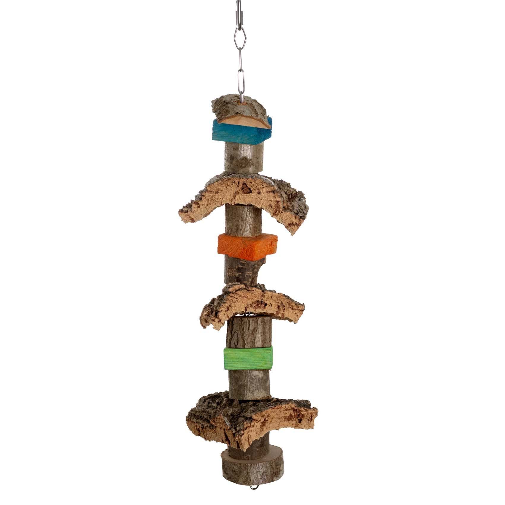 rico-s-futterkiste-nature-wood-kork-knabberkette-papageienspielzeug-kork image 1